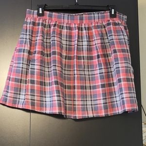 Wet Seal pink and gray plaid skirt size XL